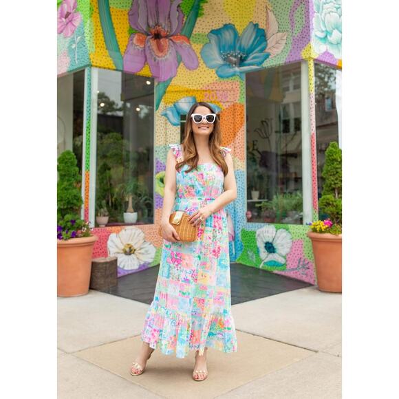 LILLY PULITZER CHRISTA MIDI DRESS  IN STATE OF MIND SIZE SMALL - Picture 5 of 9